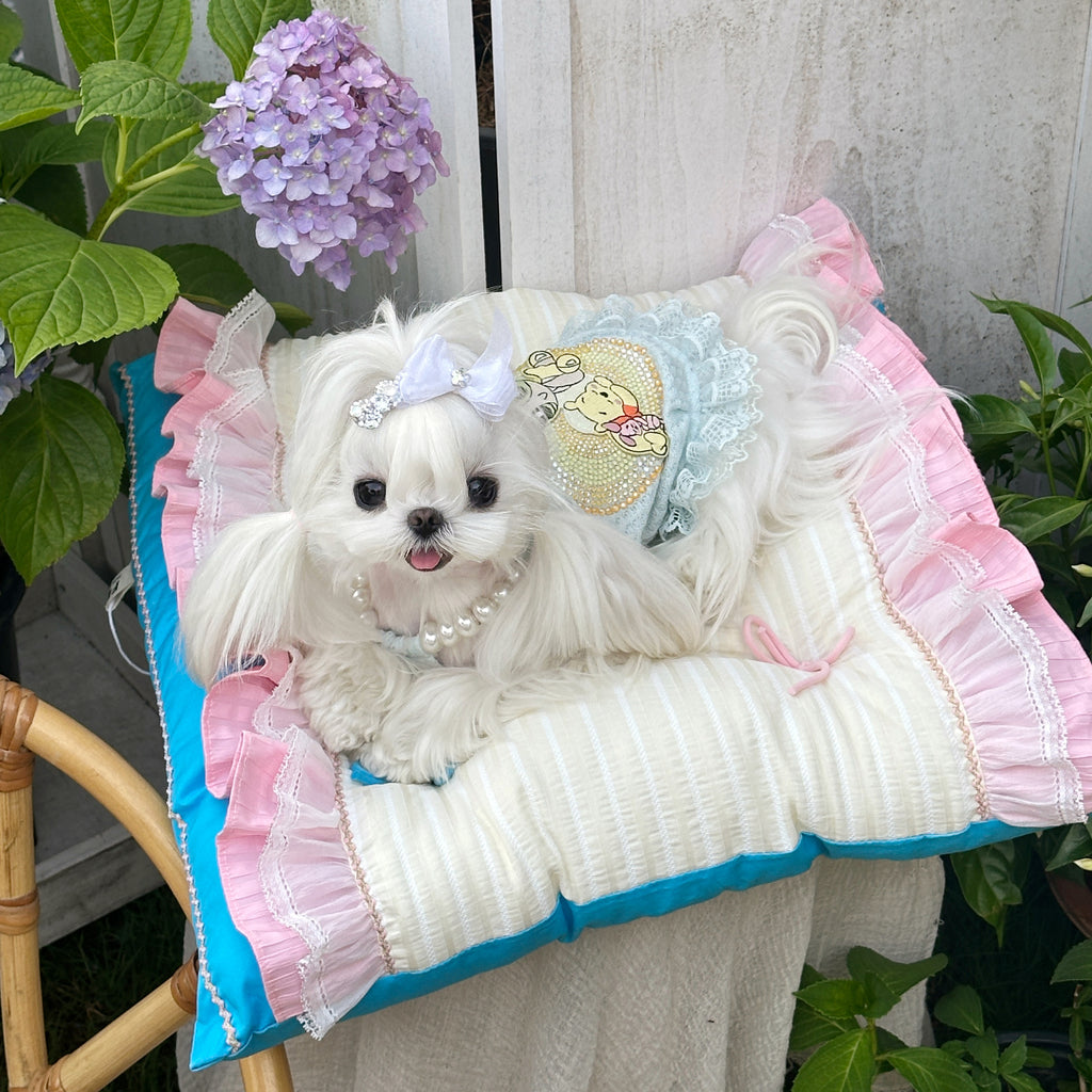 Handcrafted Mediterranean Lace Mediterranean style Pet Mat | Luxury Dog & Cat Cushion