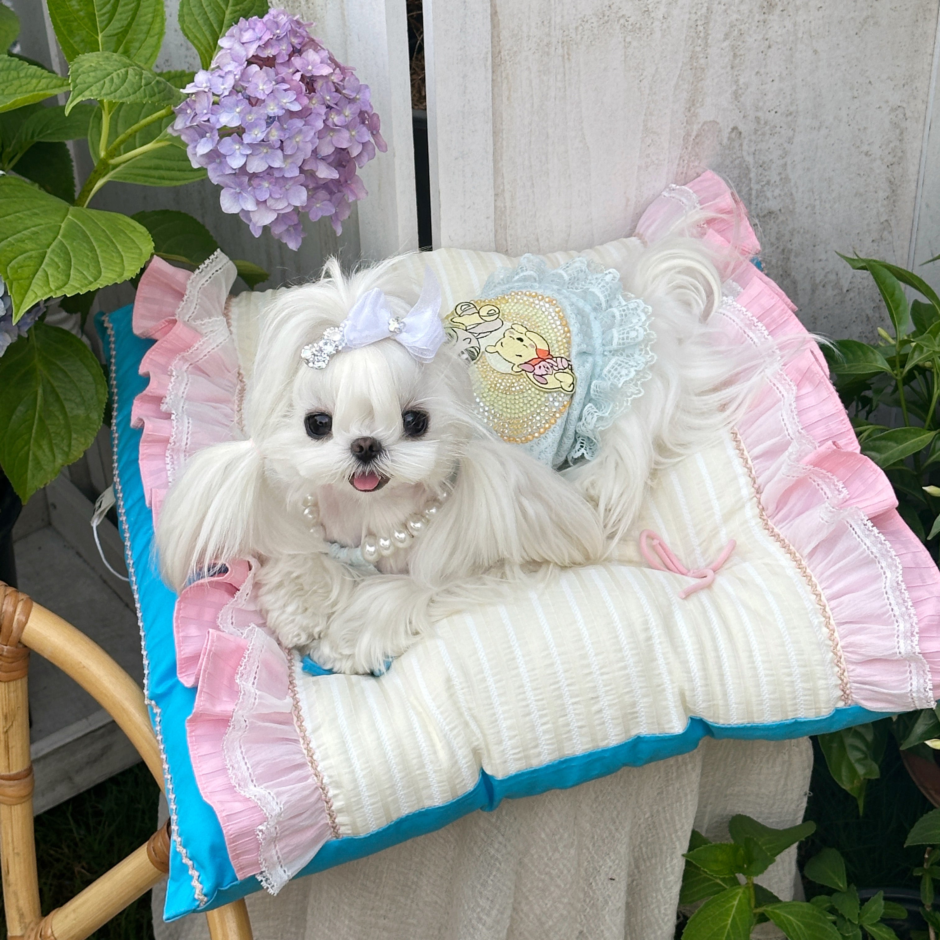 Handcrafted Mediterranean Lace Mediterranean style Pet Mat | Luxury Dog & Cat Cushion