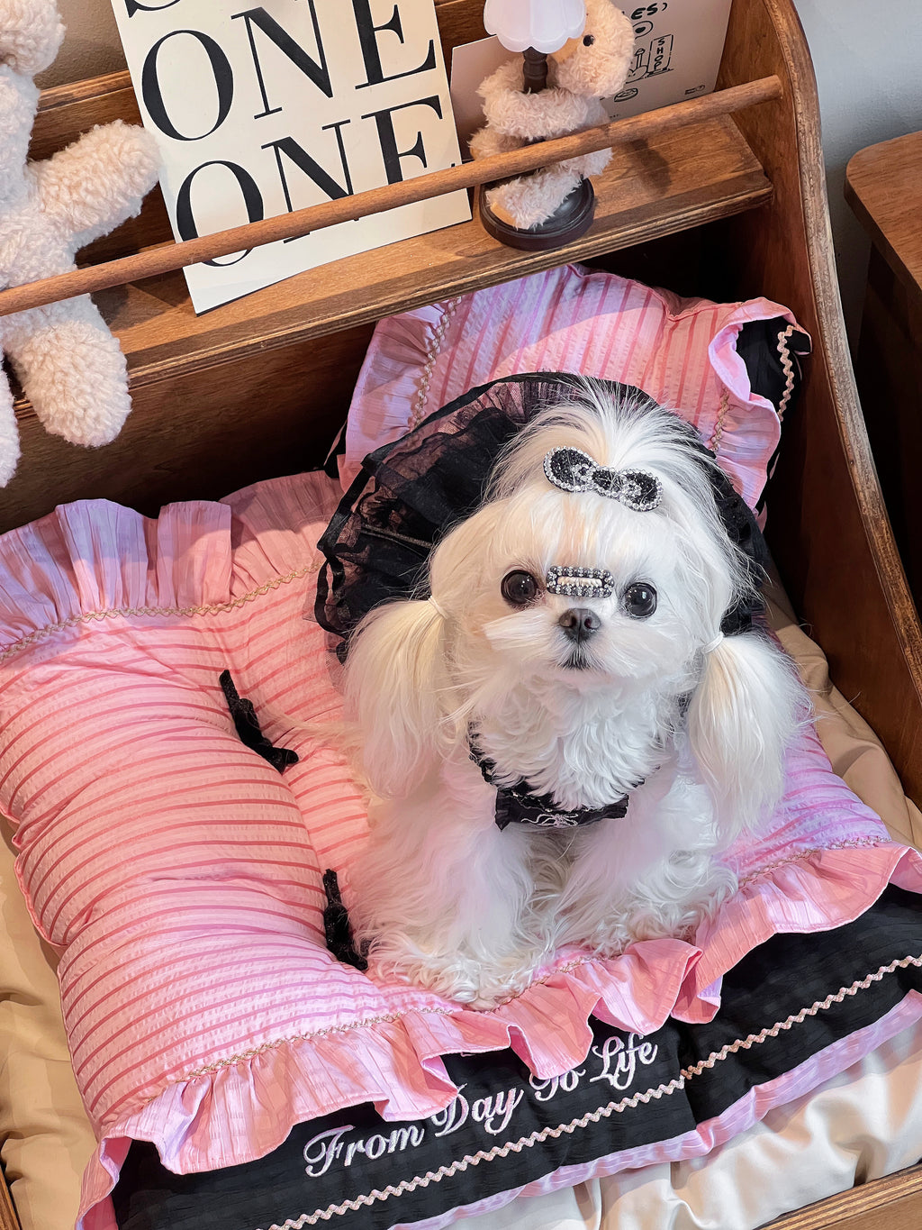 From Day To Life Pet Bed Set | Pink Princess Style