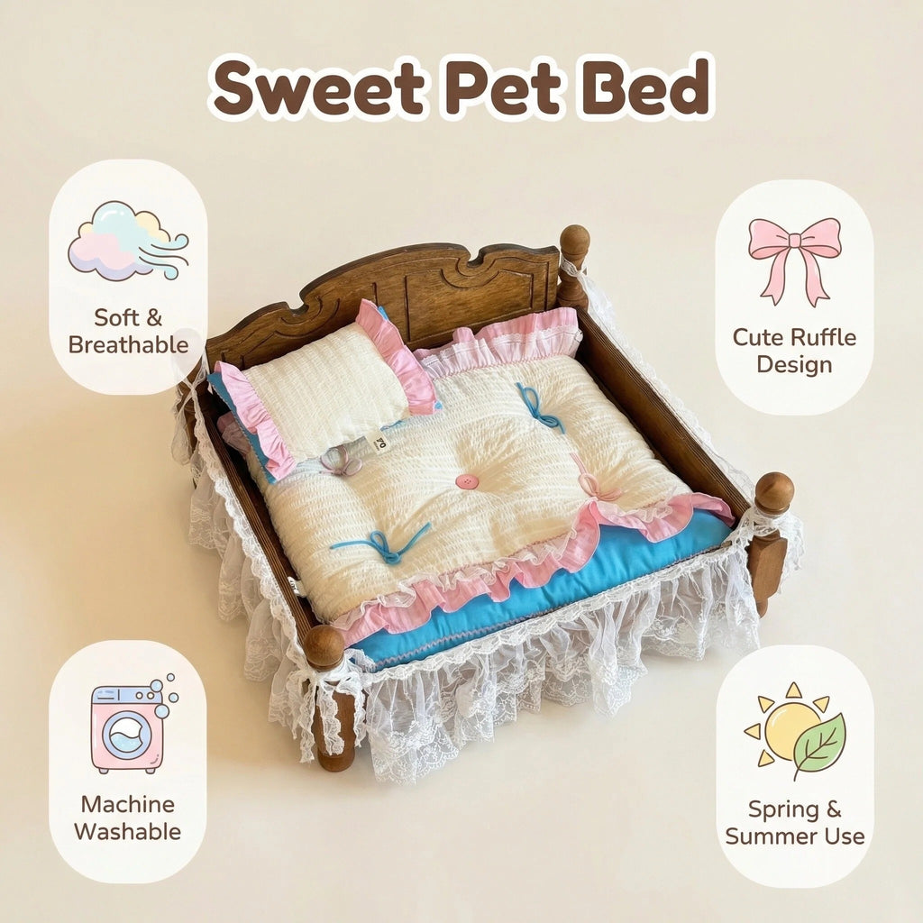 Handcrafted Mediterranean Lace Mediterranean style Pet Mat | Luxury Dog & Cat Cushion